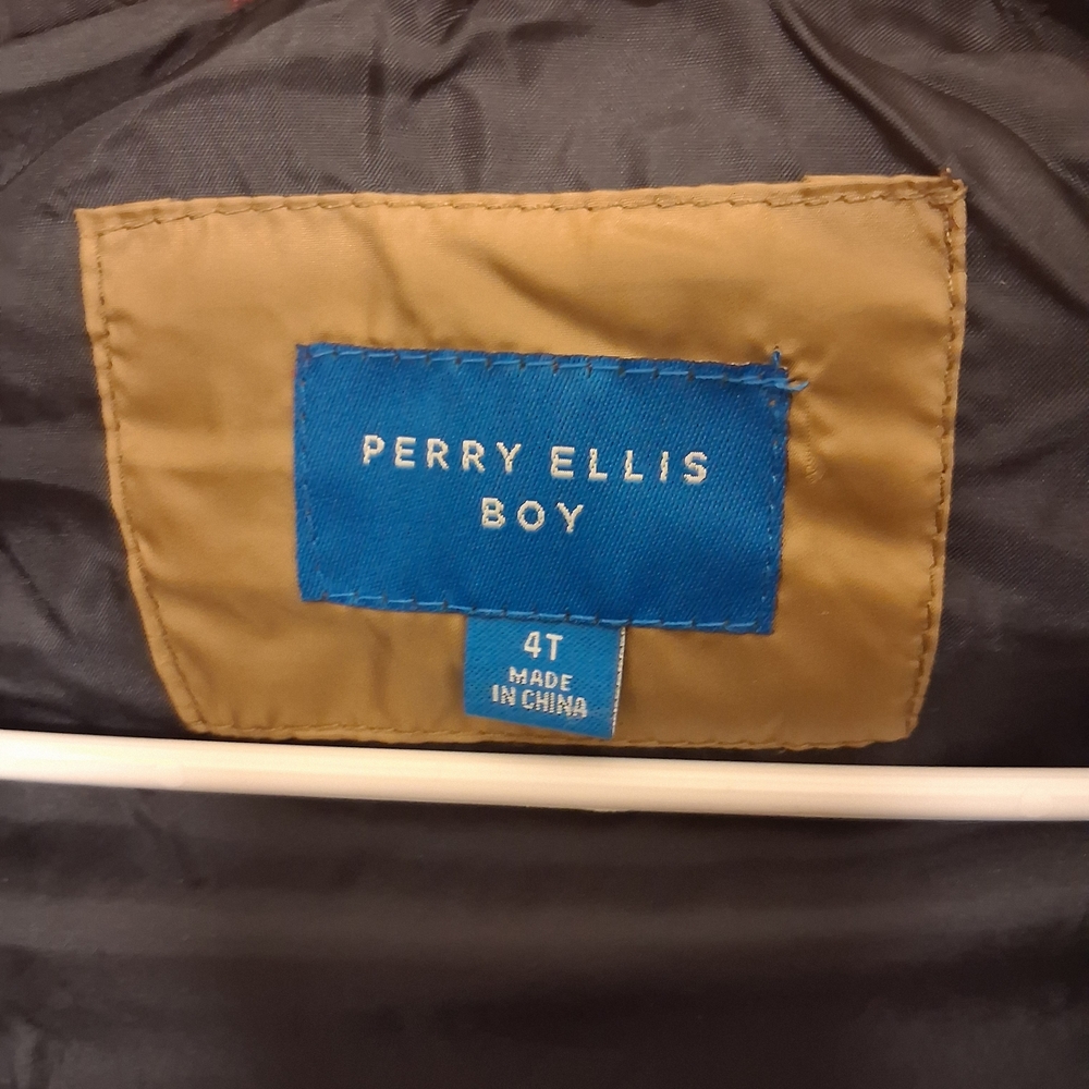 Perry Ellis Red and Brown Kids Puffer Jacket - Picture 6 of 7